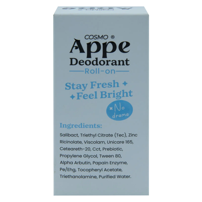 Cosmo Appe Deodorant Roll-on Triple-Action - Fragrance Free (60 ml) - 2