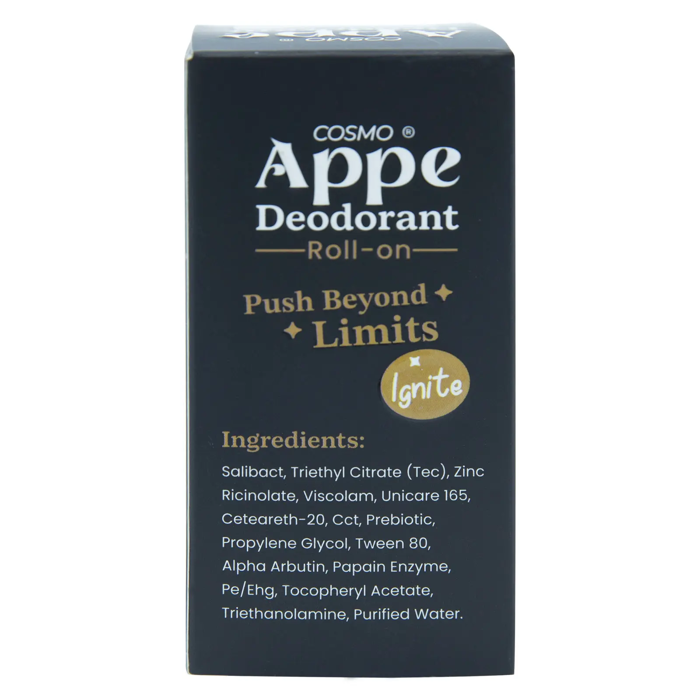 Cosmo Appe Deodorant Roll-on Ignite - Advanced Whitening & Care Formula 60 ml