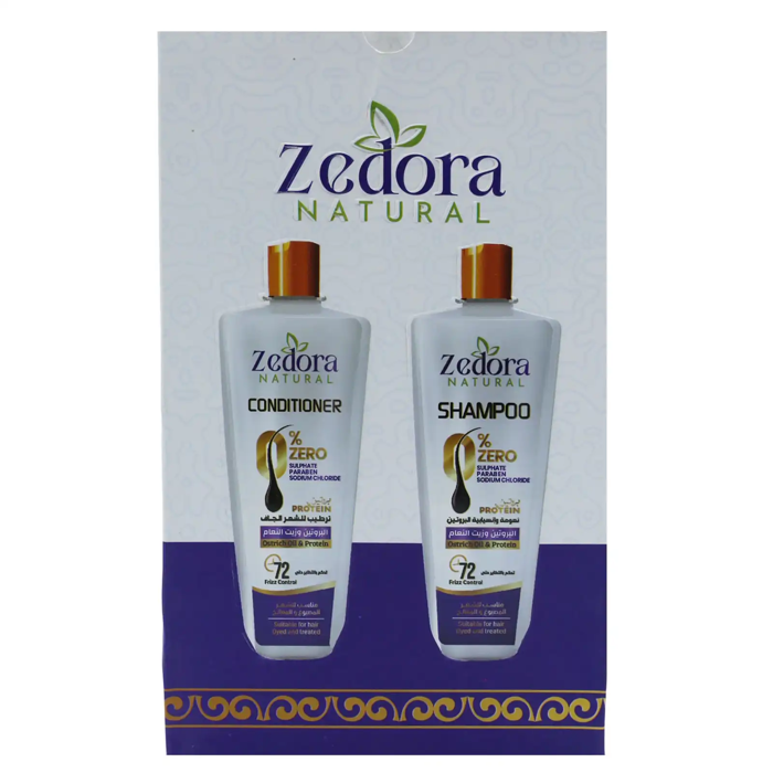Zedora Shampoo with Protein & Ostrich Oil 450 ml +Zedora Conditioner with Protein & Ostrich Oil 450 ml