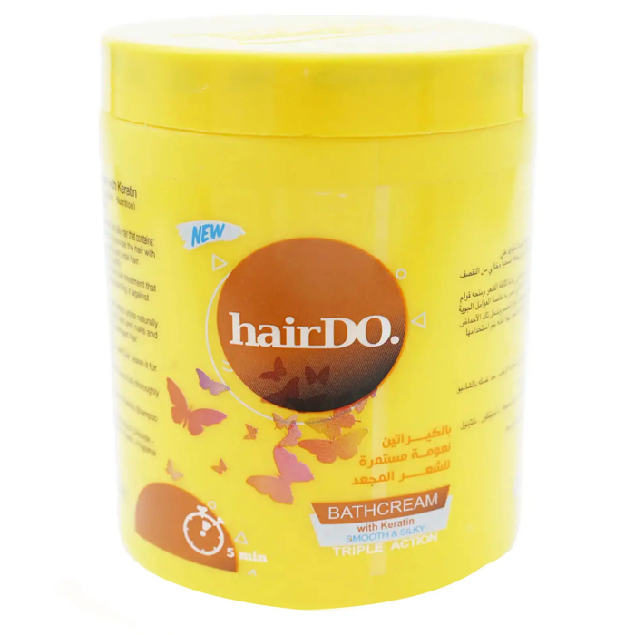 hairDO. Bath Cream with Keratin Smooth & Silky - Triple Action for Curly Hair 900 GM