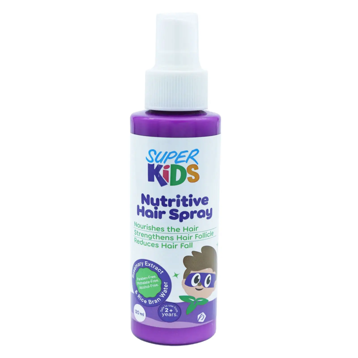Super Kids Nutritive Hair Spray with Rosemary Extract & Rice Bran Water - Nourishes & Strengthens Hair Follicle (120 ml)