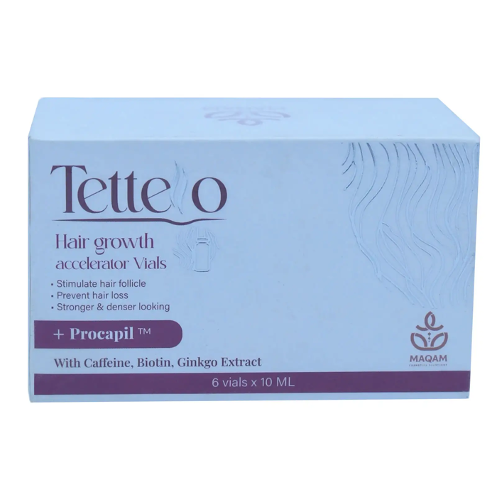 Tettello Anti-Hair Loss & Growth Stimulating  with Caffeine & Ginkgo Extract 6 v-10 ml