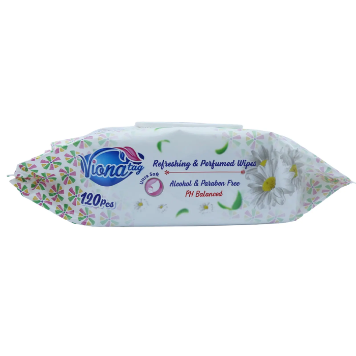 Viona Tag Refreshing & Perfumed Wipes Chamomile (120 Pcs) - 2