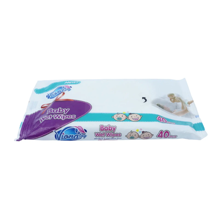 Viona Tag Baby Wet Wipes - Soft and fresh, alcohol and paraben free (40 Pcs) - 2