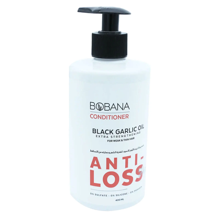 Bobana Conditioner with Black Garlic Oil - Extra Strengthening & Anti-Loss, For Weak & Thin Hair (400 ml)