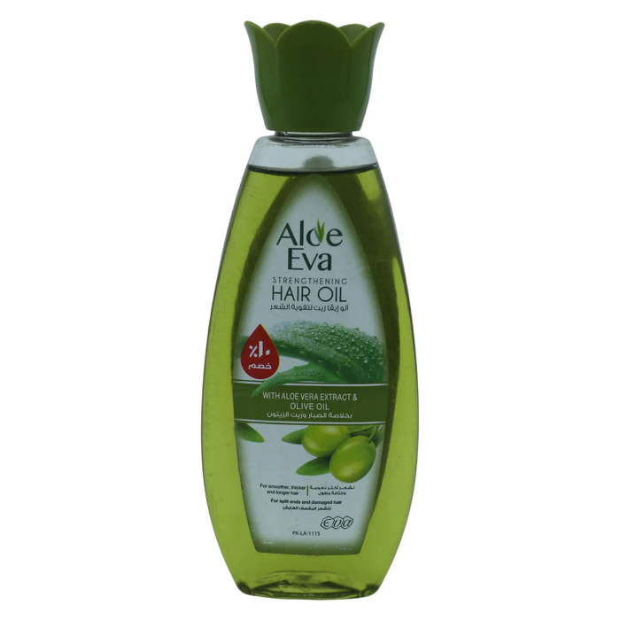 Aloe Eva Strengthening Hair Oil With Aloe Vera Extract & Olive Oil For split ends and damaged hair (170 ml)