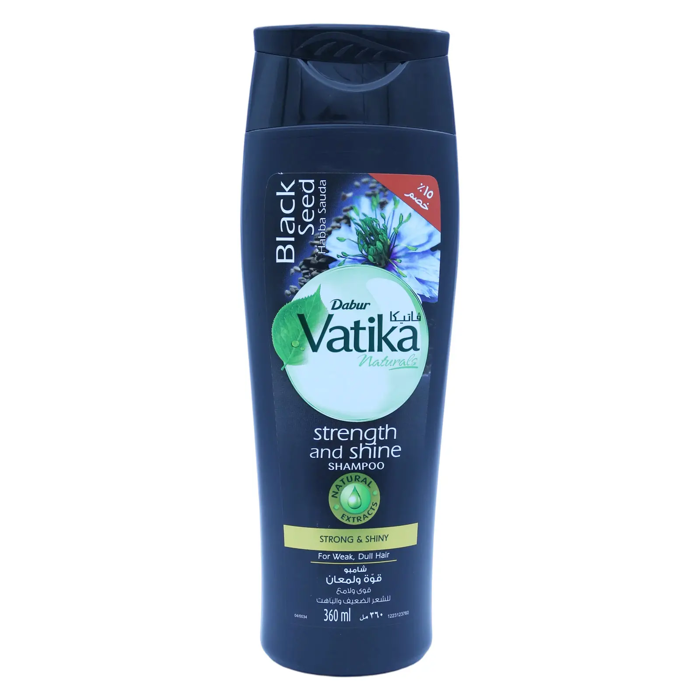 Vatika Black Seed Shampoo - Strength and Shine (360 ml)