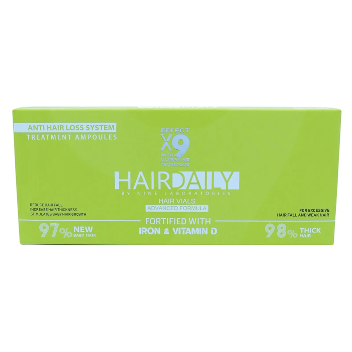 HAIRDAILY BY NINE LABORATORIES HAIR VIALS ADVANCED FORMULA (5 ampoules)