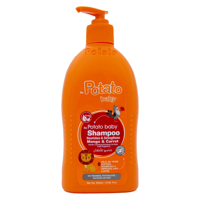 Be Potato baby Shampoo Mango & Carrot - Nourishes & Strengthens, Gentle (400ml)