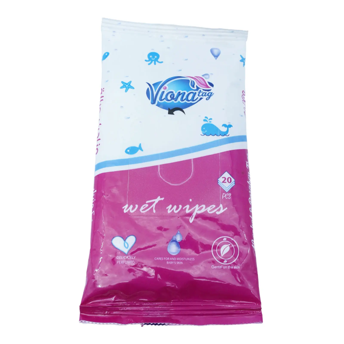 Viona Tag wet wipes - Delicately perfumed, cares for and moisturizes baby's skin (20 PCS)