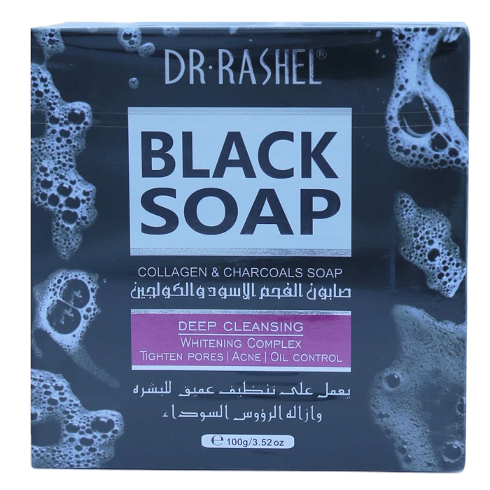 Dr. Rashel Black Soap Collagen & Charcoals Soap (100g )