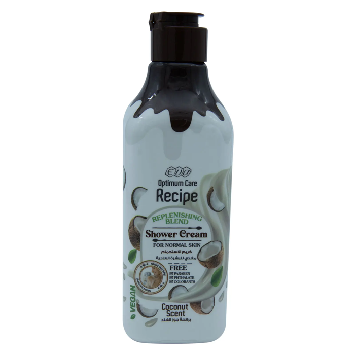 Eva Optimum Care Recipe Replenishing Blend Shower Cream - Coconut Scent (370 ml)