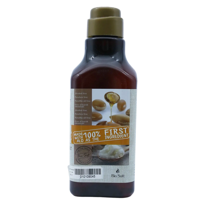 bio soft moisturizer hair care shea butter and Argan Oil shampoo 490 ml - 2