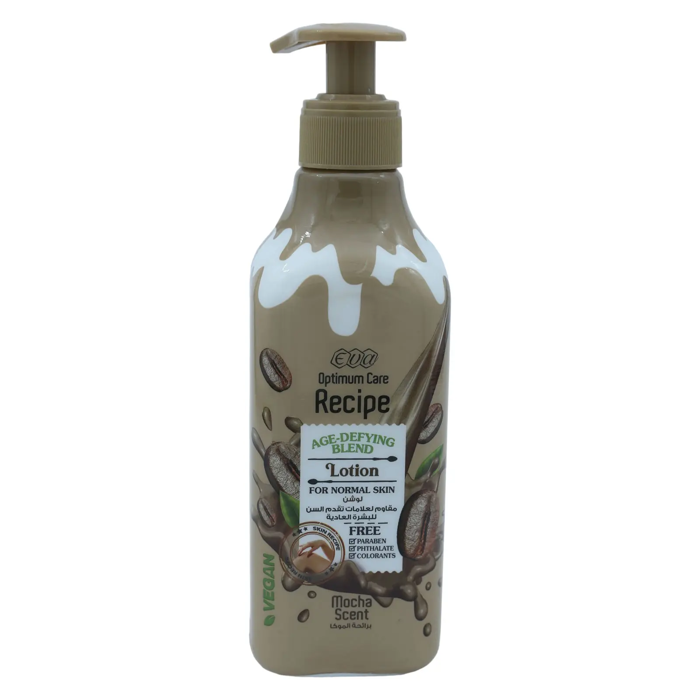 Eva
Optimum Care Recipe Age-Defying Blend Lotion For Normal Skin Mocha Scent 370 Ml