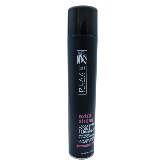 Black Professional Line Lacca Spray - Extra Strong Volume and Shine  500 ml