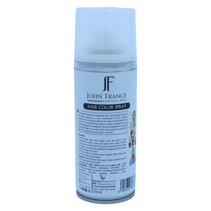 JOHN FRANCE PROFESSIONAL HAIR COLOR SPRAY (white)150 ml