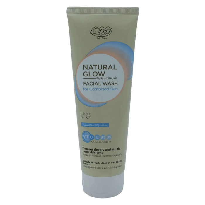 Eva Skin Care Natural Glow Facial Wash - With Grapefruit Fruit, Licorice and Lupine Extracts (100 ml)