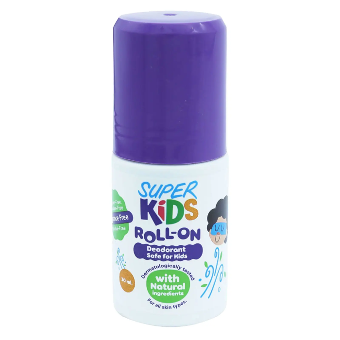 Super Kids Roll-On Deodorant Safe for Kids with Natural Ingredients - For All Skin Types (30 ml)
