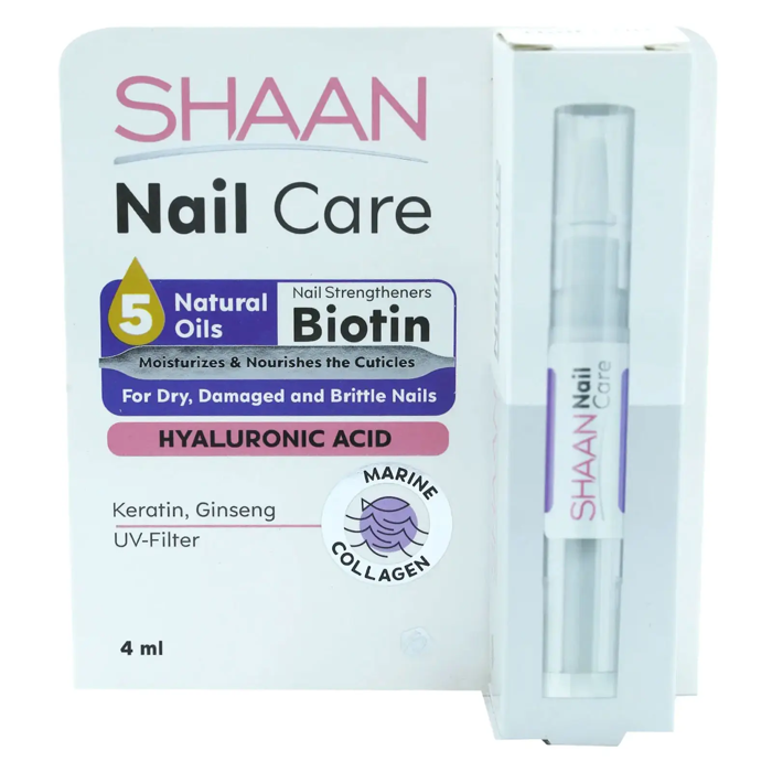 Shaan Nail Care - Nail Strengtheners with Biotin, 5 Natural Oils & Hyaluronic Acid (4 ml)