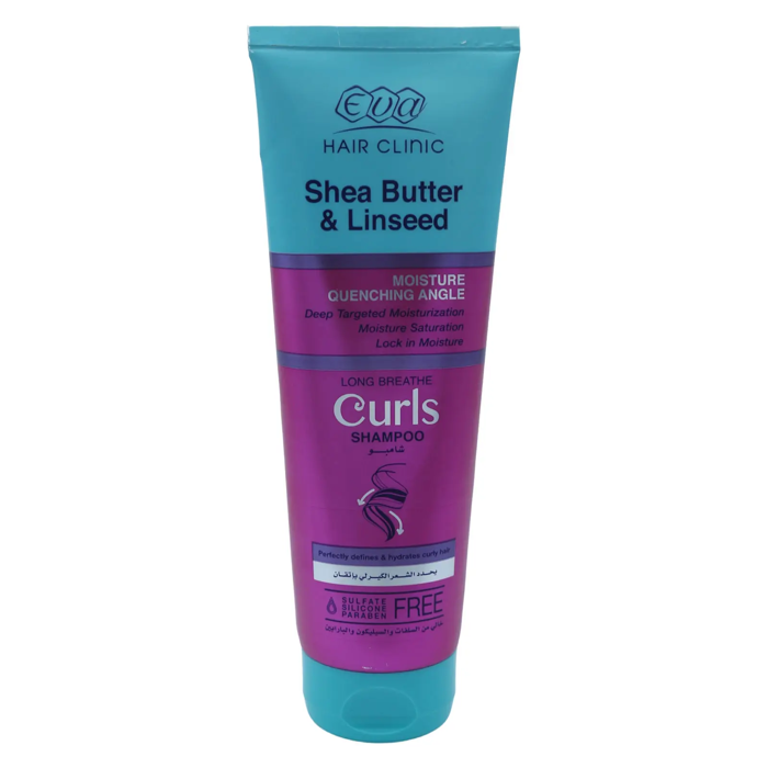 Eva Hair Clinic Shea Butter & Linseed Curls Shampoo (230ml)