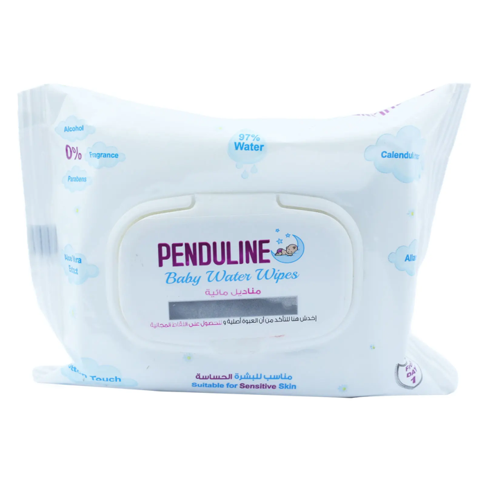 Penduline Baby Water Wipes - Suitable for Sensitive Skin, 97% Water (70 Wipes)