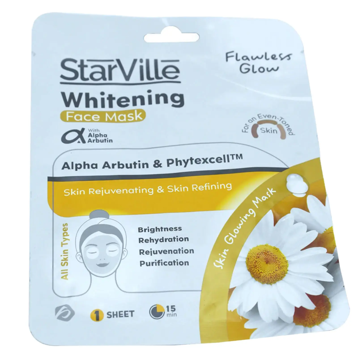 StarVille Whitening Face Mask with Alpha Arbutin (1 Sheet)