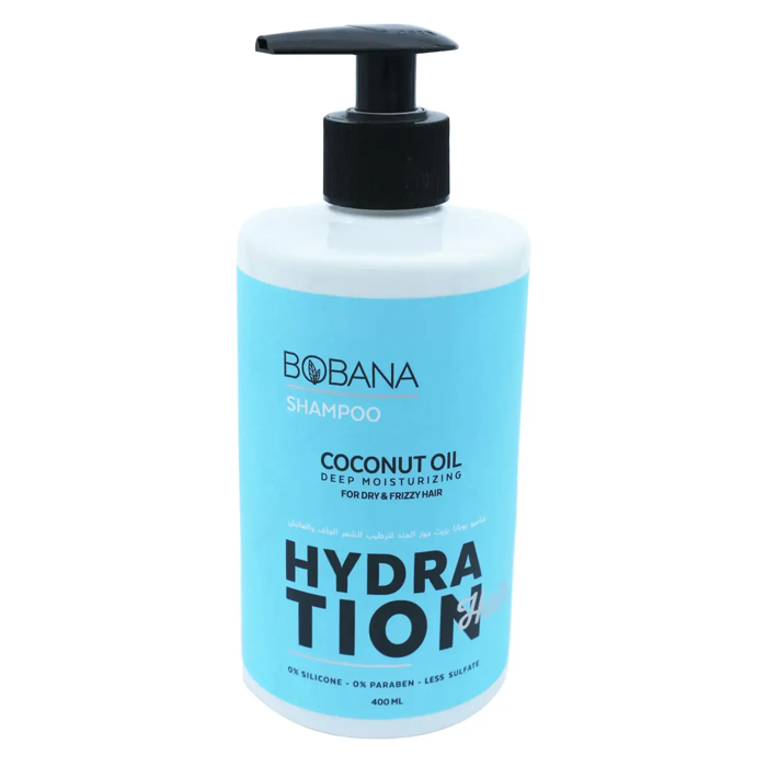 Bobana Shampoo with Coconut Oil - Deep Moisturizing for Dry & Frizzy Hair (400 ml)
