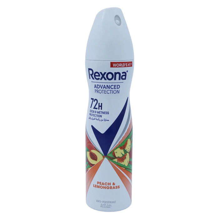 Rexona Women Advanced Protection 72H+Spray with Peach & Herbal Lemon Scent, 150ml
