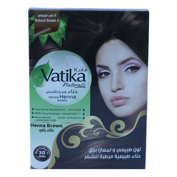 Vatika Naturals Henna Hair Colour - Natural Brown (4)
