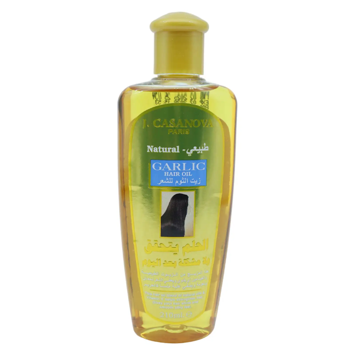 J. Casanova Paris Natural Garlic Hair Oil (210 ml)