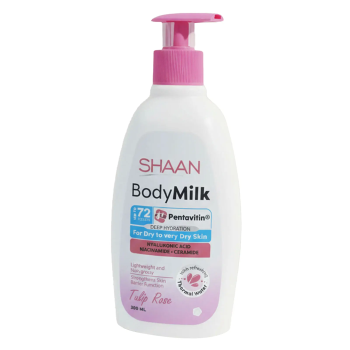 Shaan Body Milk Moisturizing Lotion - Tulip Rose (300 ml)