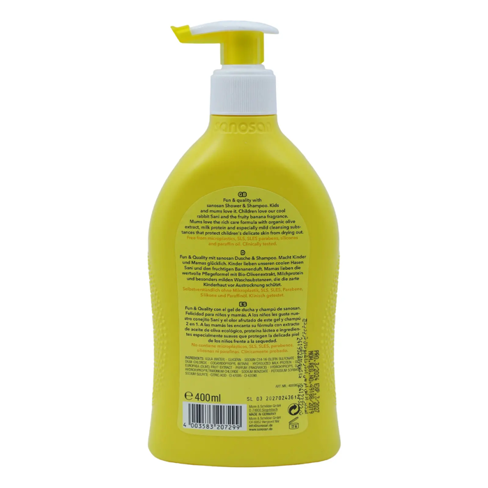 Sanosan Kids 2in1 Banana Shower & Shampoo(400 ml) - 2