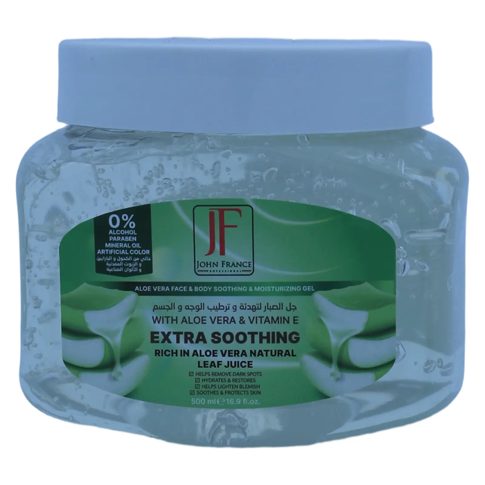 JOHN FRANCE ALOE VERA FACE & BODY SOOTHING & MOISTURIZING GEL 500ml