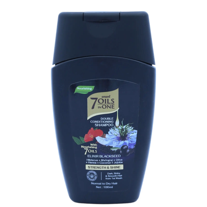 Emami 7 Oils in One Double Conditioning Shampoo Elixir Blackseed. 100 ML