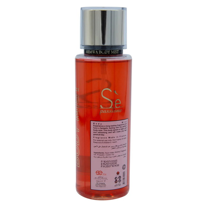Memwa Sè passione Body Mist women - Long-lasting fragrance (250ml)
