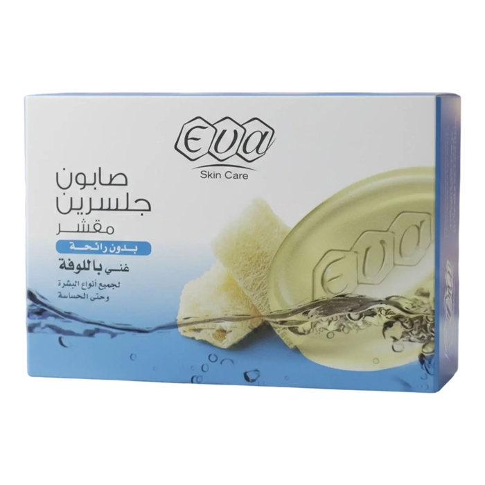 Eva Skin Care Glycerin Scrub Soap - Fragrance Free, Enriched with Loofah