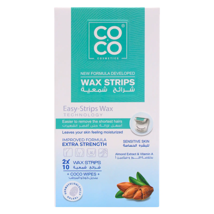 Coco Wax Almond Wax Strips for Sensitive Skin
10 Strips