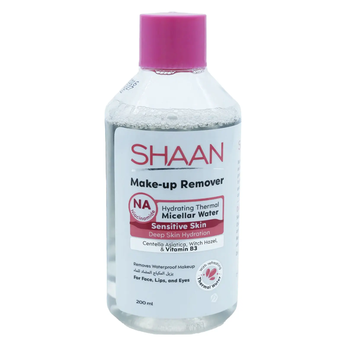 Shaan Make-up Remover Hydrating Thermal Micellar Water for Sensitive Skin with Niacinamide (200 ml)