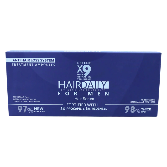 HAIRDAILY BY NINE LABORATORIES ANTI HAIR LOSS SYSTEM TREATMENT AMPOULES FOR MEN(5 ampoules)