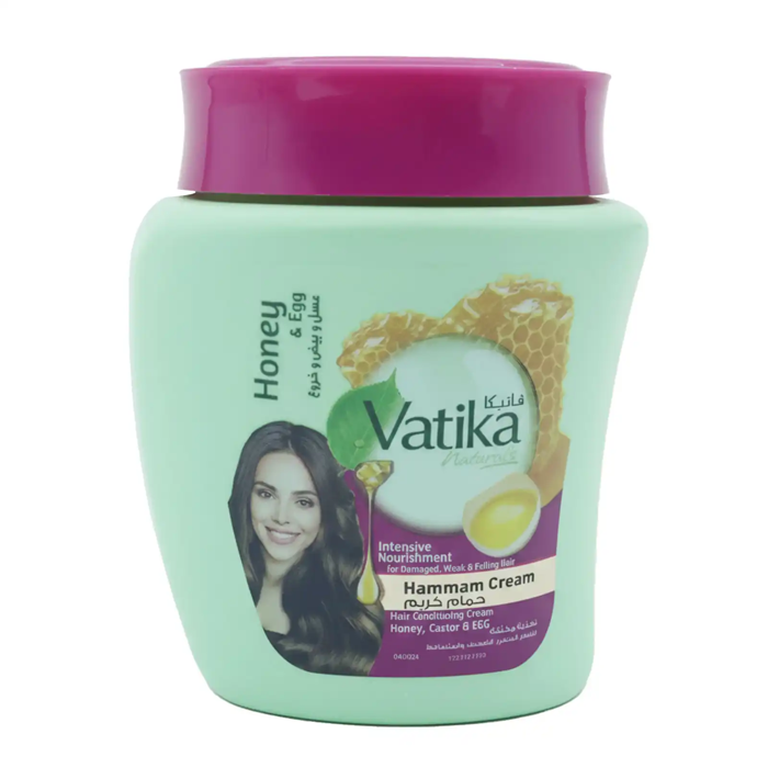 Vatika Naturals Hammam Cream - Honey, Egg & Castor - Intensive Nourishment(225 ml)