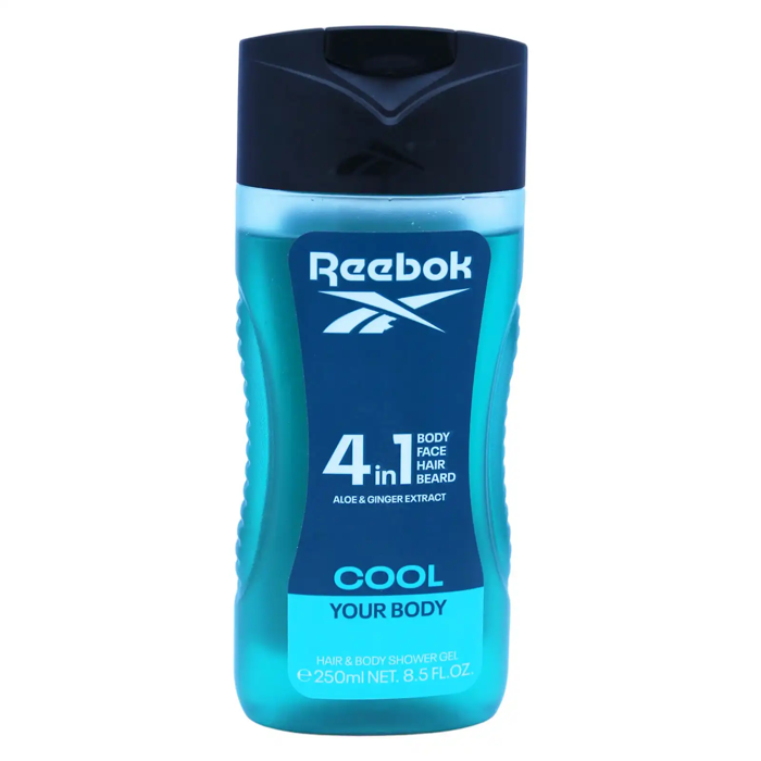 Reebok COOL YOUR BODY 4 in 1 Body Face Hair Beard Shower Gel (250 ml)