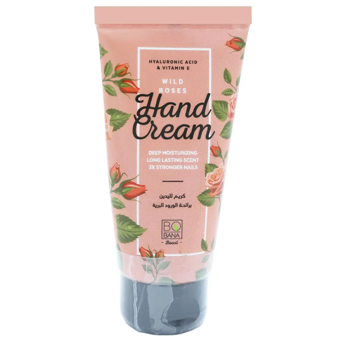 Bobana Wild Roses Hand Cream - Deep Moisturizing & 3X Stronger Nails50 ml