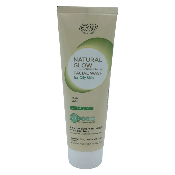 Eva Skin Care Natural Glow Facial Wash - With Grapefruit Fruit, Licorice and Lupine Extracts (100ml)