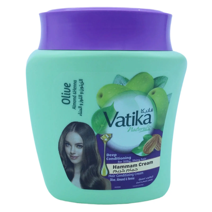 Vatika Naturals Hammam Cream - Olive, Almond & Henna - Deep Conditioning(225 ml)