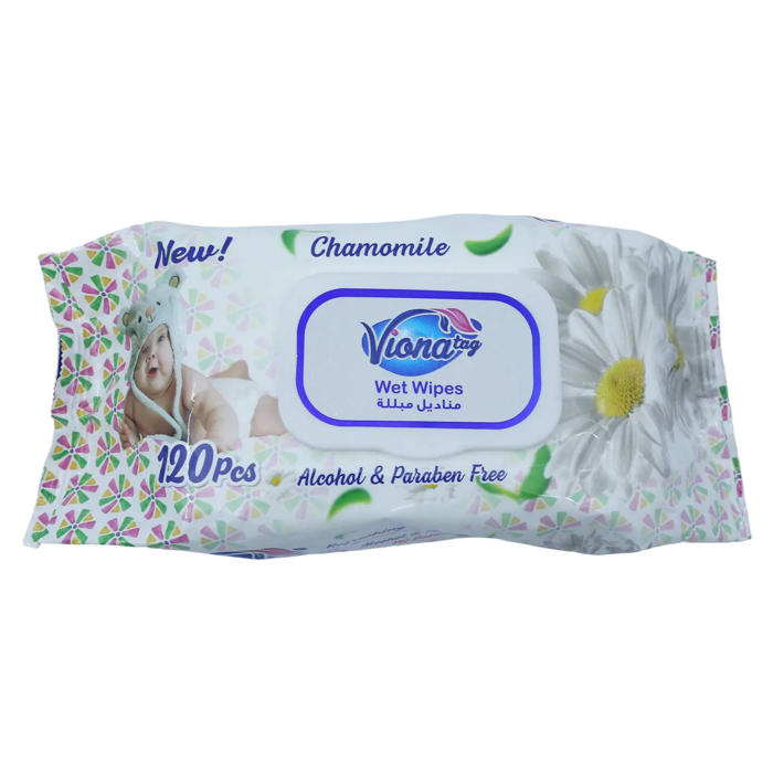 Viona Tag Refreshing & Perfumed Wipes Chamomile (120 Pcs)