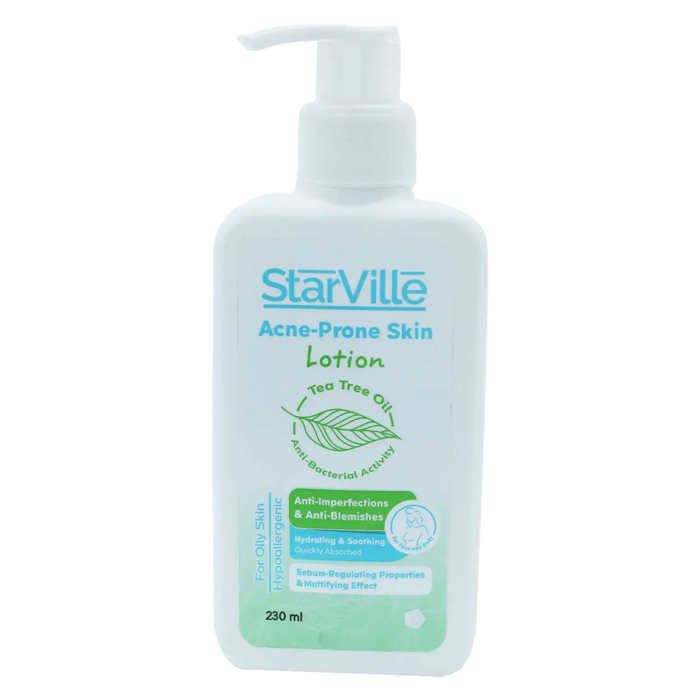 StarVille Acne-Prone Skin Lotion with Tea Tree Oil - Anti-Imperfections & Anti-Blemishes (230 ml)