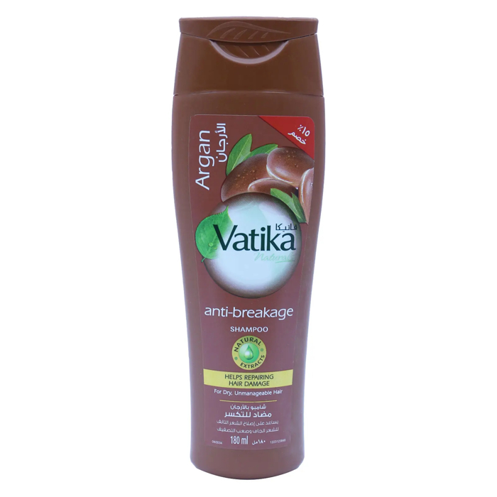 Vatika Naturals Argan Shampoo - Anti-Breakage - Helps Repairing Hair Damage180ml