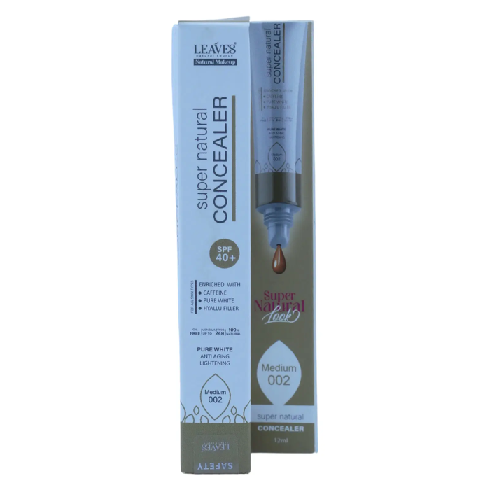 LEAVES Super Natural Concealer (Medium 002)(12ml)