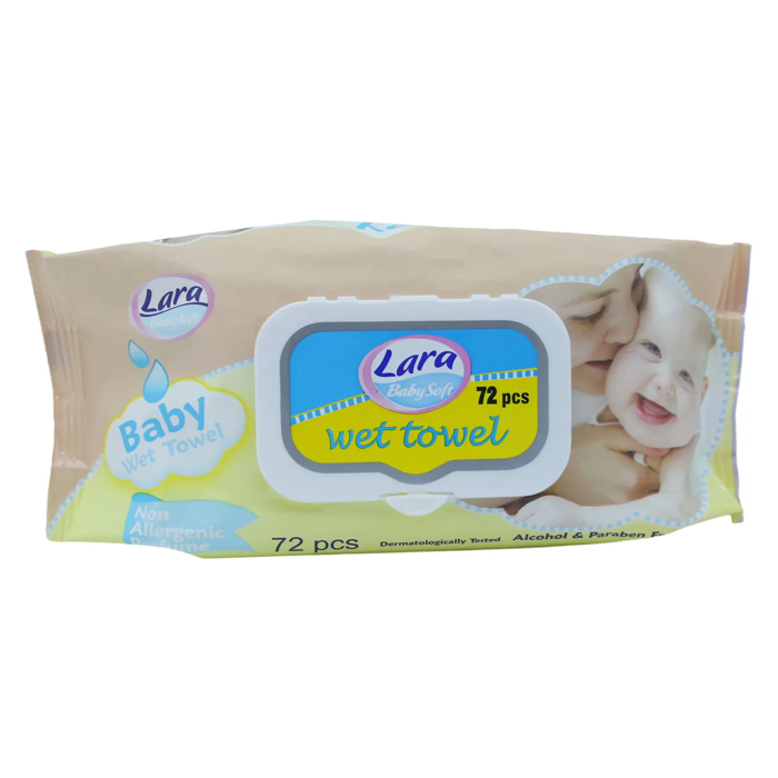 Lara Baby Soft Wet Towels - Pack of ( 72 pcs)