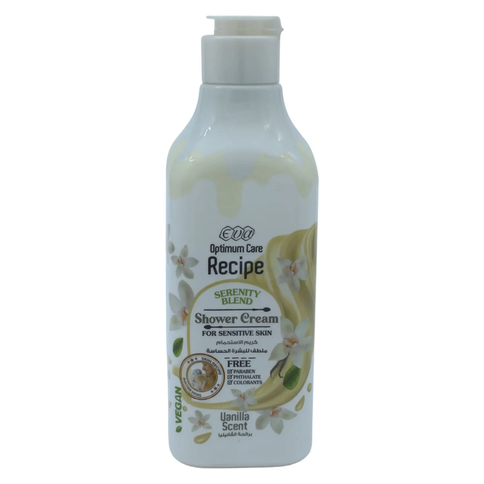Eva Optimum Care Recipe Serenity Blend Shower Cream For Sensitive Skin - Vanilla Scent(370ml)